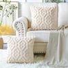 Kissenbezüge Plüsch Geometrisch – Creme Beige, 45x45 cm, Produktbild-Vorschau 3
