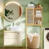 WISFOR Badregal Toilettenregal, Badezimmerregal mit Schrank Produktbild-Vorschau 5