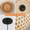 Suspension en bambou, abat-jour en bambou naturel, douille Voir les images du produit 9
