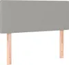 vidaXL Čelo postele svetlosivé 90x5x78/88 cm Látka Náhľad obrázku produktu 1
