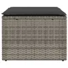 vidaXL Tabouret de jardin avec coussin Gris 55x55x37 cm Voir les images du produit 4