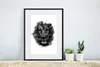 MuchoWow® MuchoWow® Gerahmtes Poster Löwe - Schwarz - Weiß Produktbild-Vorschau 4