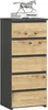 Kommode AKORD CL5 Graphitgrau 40 cm 5 Schubladen Front Produktbild-Vorschau 1