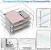 4 Stück Premium transparente stapelbare Acryl Briefablage, Produktbild-Vorschau 3