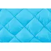 A close-up view of a quilted blue fabric. Produktbild-Vorschau