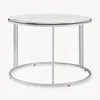 Salontafel 'Aulum', 50 x 70 cm, marmer, wit/zilver Productafbeelding-voorbeeld 6