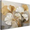 Quadro su tela Foglie Botaniche Beige 100x70 Feeby Beige Anteprima dell’immagine prodotto 1