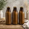 Milchflasche 1 Liter Glasflasche braun mit 6 Flaschen & 12 Produktbild-Vorschau 5