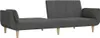 vidaXL Schlafsofa 2-Sitzer mit 2 Kissen Dunkelgrau Stoff Produktbild-Vorschau 4