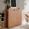 Schuhschrank Satine - 100x34x110cm - 2 Türen - Eiche Produktbild-Vorschau 12