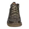 A front view of a green leather boot. Produktbild-Vorschau