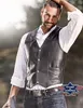 Herren Western Weste Cowboy Biker Leder »W-01« Schwarz Produktbild-Vorschau 3