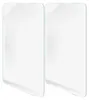 Two clear, rectangular hydrogel screen protectors are shown side-by-side against a white background. The protectors have rounded corners and appear to be slightly curved at the bottom edges, suggesting they are flexible. Produktbild-Vorschau