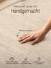jaloom Wollteppich Lui Grau Rund Ø 60 cm | Moderner Teppich Produktbild-Vorschau 3