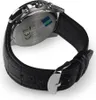 The back of a Casio Edifice watch with a black leather strap. Produktbild-Vorschau