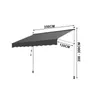 Tenda da sole Jopassy Tenda da sole con morsetti Tenda da Anteprima dell’immagine prodotto 2