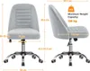 Diagrams showing the dimensions and weight capacity of a gray office chair. Podgląd zdjęcia produktu