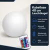 LED Kugelleuchte 40 cm Akku RGB Farbwechsel IP54 – Kabellos Produktbild-Vorschau 2