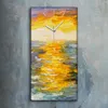 Wandbild Leinwand Bilder mit Uhr 30x60 Sonnenuntergangs auf Produktbild-Vorschau 2