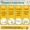 Instructions for using sticky traps, showing four steps with illustrations. Produktbild-Vorschau