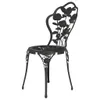 vidaXL Set da bistrot 3 pezzi in alluminio pressofuso nero Anteprima dell’immagine prodotto 7