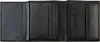An open black leather wallet is displayed flat against a white background. Produktbild-Vorschau