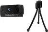 A black Creality webcam and a black flexible tripod are shown side-by-side against a white background. Produktbild-Vorschau