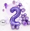 Palloncino in foil numero 2 viola 100cm Anteprima dell’immagine prodotto 1