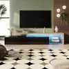 ProximaX TV Möbel Lowboard mit LED Licht, Hochglanz Schwarz Produktbild-Vorschau 2