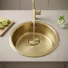 Keukenwastafel, 37 cm, goudkleurig, onderbouwmodel, vlakke Productafbeelding-voorbeeld 2