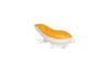 A small, stylized hamster toy with an orange back and white body, standing on a white background. Podgląd zdjęcia produktu