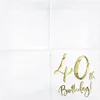 Servietten 40. Geburtstag 33x33cm 20 Stück, weiß / gold Produktbild-Vorschau 11
