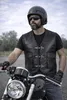 PAULGOS gilet in pelle biker cowl club waistcoat chopper Anteprima dell’immagine prodotto 11