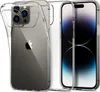 A clear protective case is shown with an iPhone inside. Produktbild-Vorschau