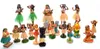 A collection of hula dancer figurines with musical instruments. Produktbild-Vorschau