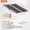 A portable wheelchair ramp is shown in both its extended and folded states, with dimensions and product specifications provided. Produktbild-Vorschau