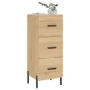 The Living Store Sideboard Sonoma-Eiche 34,5x34x90 cm Produktbild-Vorschau 3