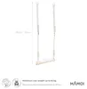 Altalena a forma di trapezio in legno con corda in cotone Anteprima dell’immagine prodotto 2