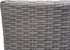 Close-up of a grey woven rattan chair back. Podgląd zdjęcia produktu
