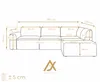 AX LIVING Couch Sofa L Form Didim L Creme – 292 cm, Produktbild-Vorschau 4