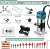 800W Kantenfräse Electric Hand Holz Oberfräse 15tlg Produktbild-Vorschau 6
