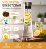 2er Set Glaskaraffe 1,1L mit Fruchtspieß Infuser – Produktbild-Vorschau 4