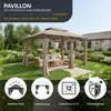 4iQ Gartenpavillon 3x4 m Beige mit Seitenwänden – Produktbild-Vorschau 2