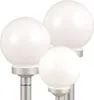 3er Set LED Außen Solarleuchten, Kugel weiß, 15 und 20 cm Produktbild-Vorschau 1