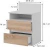 Nachttisch Vicco Monty Weiß/Sonoma 2er Set, Model 53172 Produktbild-Vorschau 2