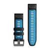 Garmin Silikonarmband, Quickfit, 26mm, black/zirrusblau Produktbild-Vorschau 2