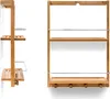 Relaxdays Duschregal Bambus HxBxT:53x38x15,5cm, 2 Ablagen, Produktbild-Vorschau 5