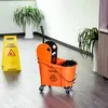 HOMCOM Reinigungswagen Fahreimer Putzeimer Wischwagen mit Produktbild-Vorschau 2