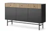 AX LIVING Kommode modern Dinley 155 cm Schwarz mit Produktbild-Vorschau 1