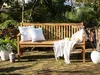 BELIANI Gartenbank hellbraun Akazienholz 160 cm Landhaus Produktbild-Vorschau 2